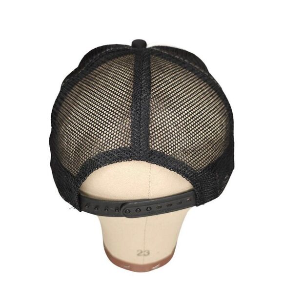 Vintage Rockstar Energy Drink Trucker Hat Mens One Size Black Y2K Snapback Rope - Picture 4 of 6